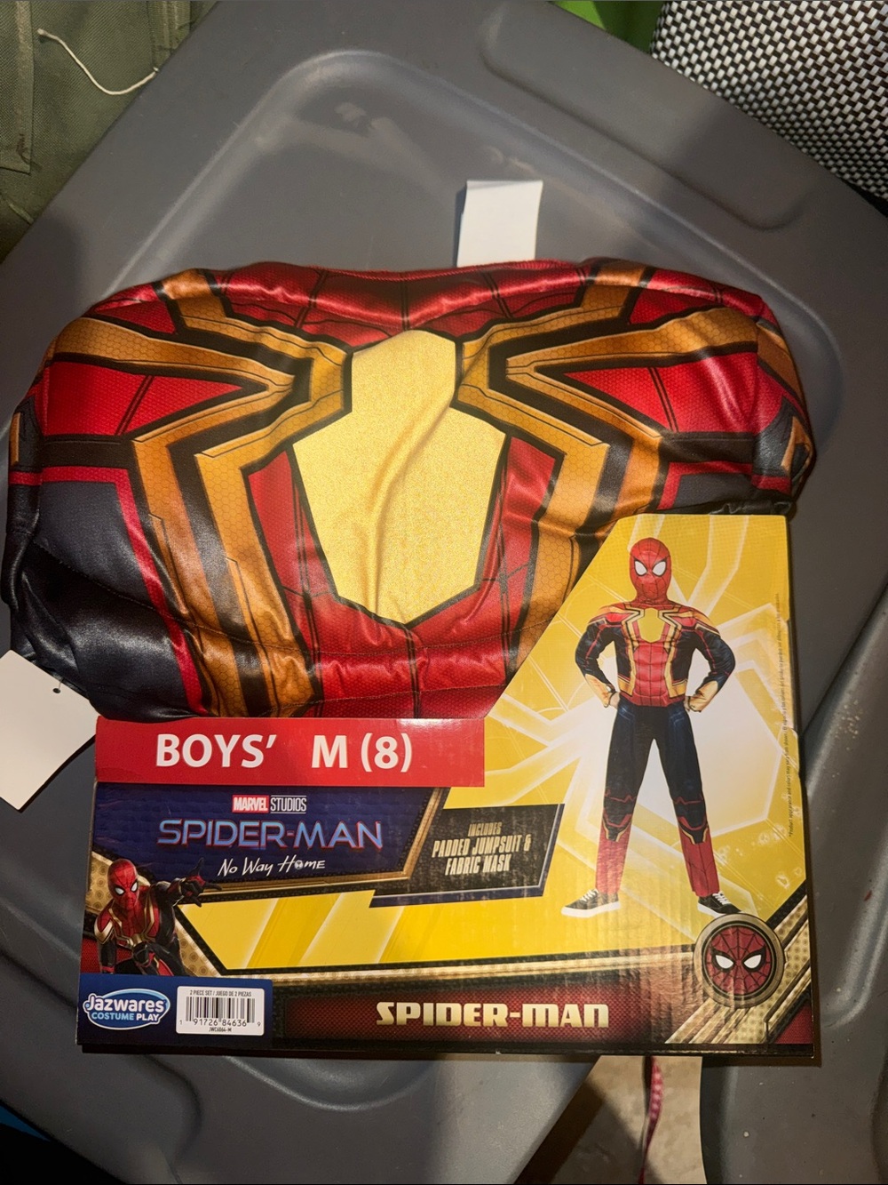 Marvel Spider-Man Red and Gold Boys' Costume - Size M (8) new
